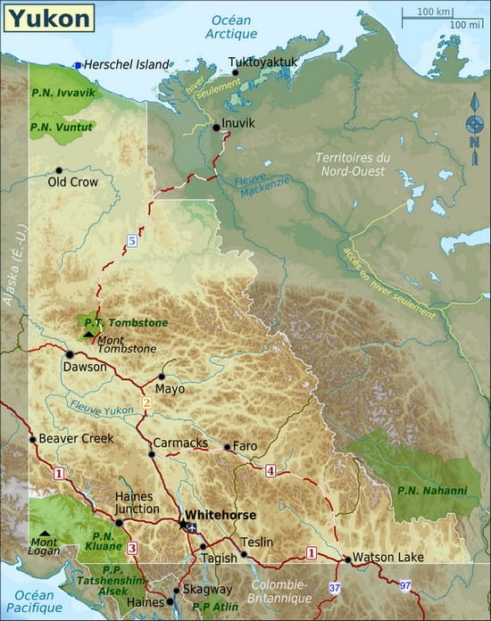  carte du Yukon